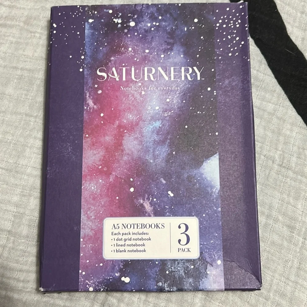 Saturnery A5 notebooks 3 pack